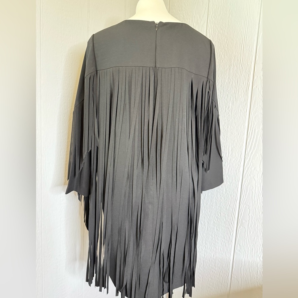 Kensie Black Fringe Dress - Picture 5 of 6